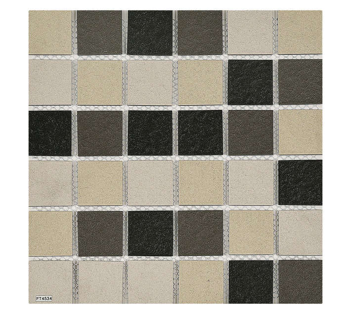 Ceramic Wholesalers FT4534 Porcelain Mosaic Tile - Grey/Cream/White (298 x 298mm)
