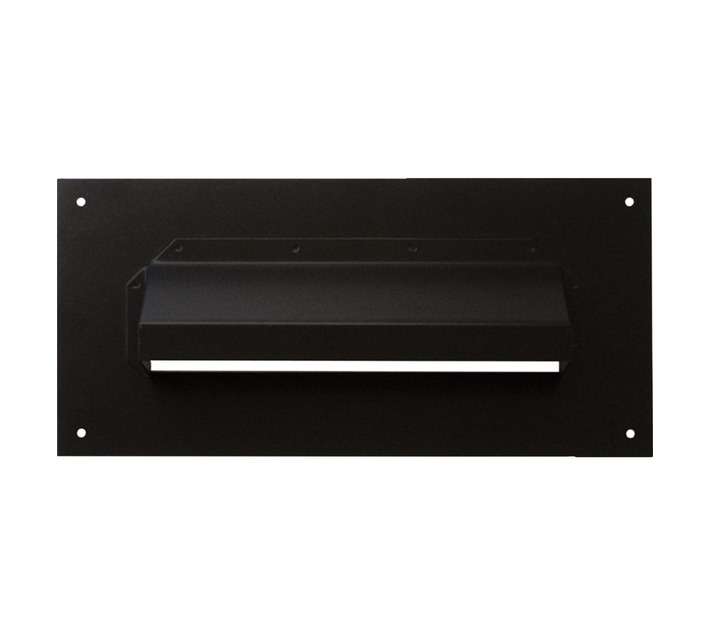 Euro Brass Letter Plate Hooded - Black