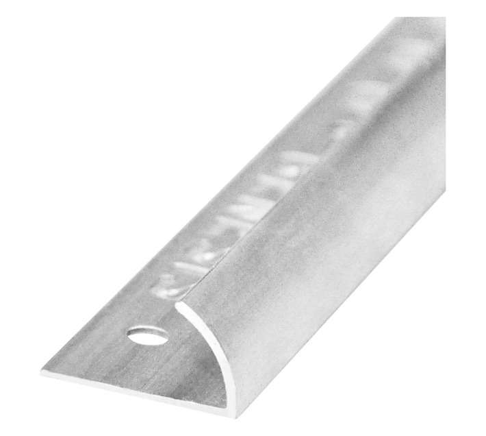 Genesis Aluminium Round Edge Trim - Silver (2500 x 12mm) GA-ERA120.80