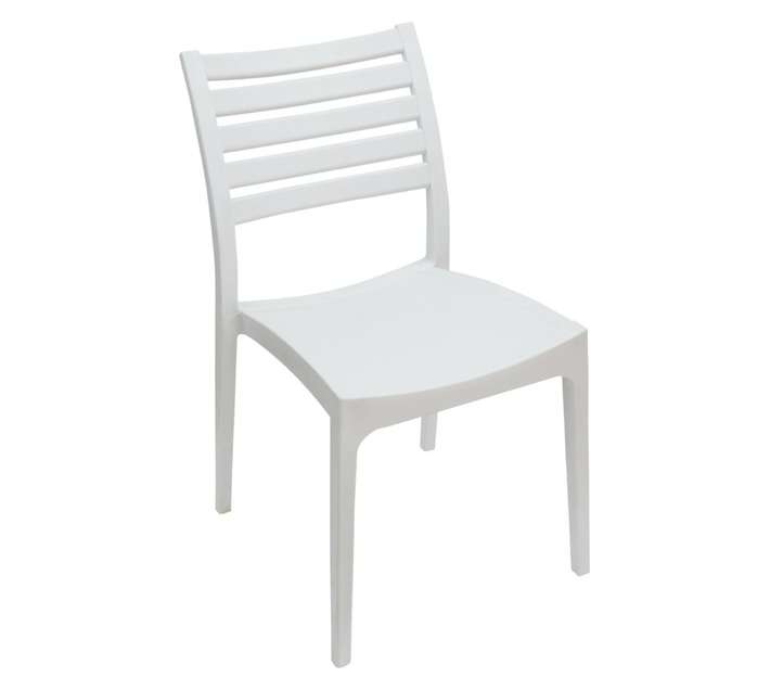 GSI Sienna Chair Solid Seat Slate Back - White