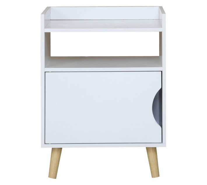 Home and Kitchen Niaz Bedside Cabinet - White (300 x 400 x 550mm)