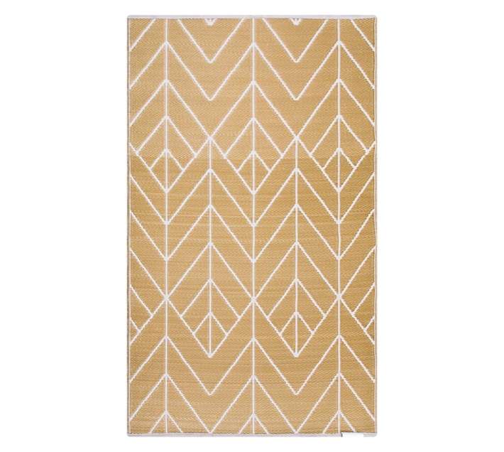 Fab Habitat Outdoor Rug Sydney - Gold/Cream (1800 x 2750mm)