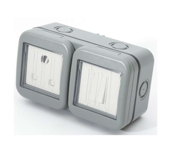 Masterplug WP42 IP66 2 Way Double Switch
