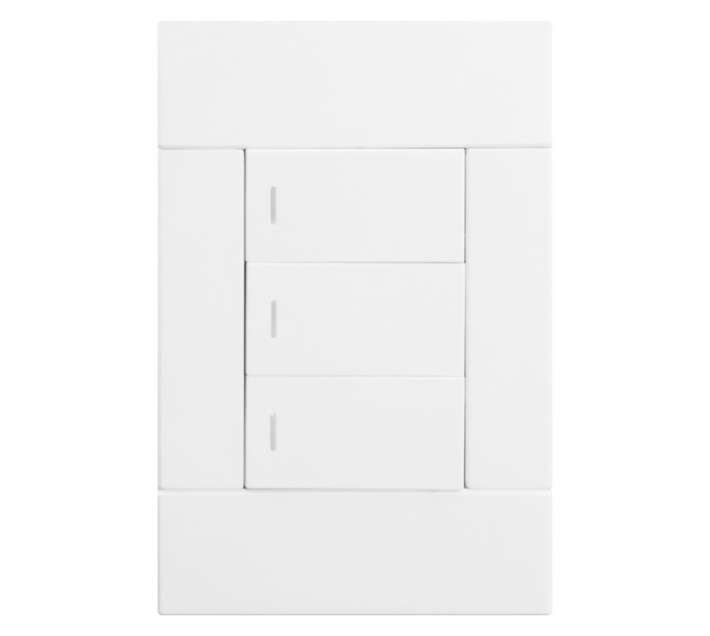 Veti 2VW1113 1-Way 3-Lever 2x4 Switch - White