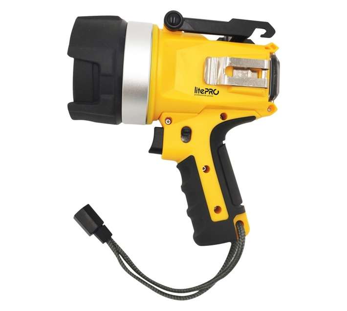 Litepro LP014 Defender High Powered Rechargeable LED Spotlight - Yellow/Black (18W)