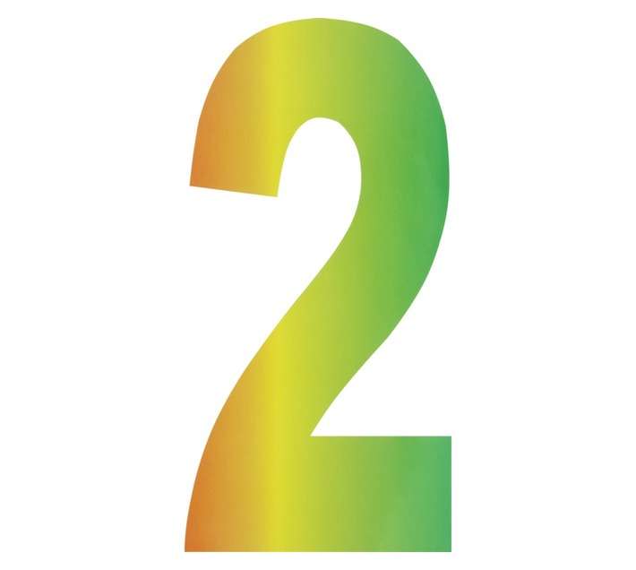 Inta Safety Number It Numeral 2 Rainbow