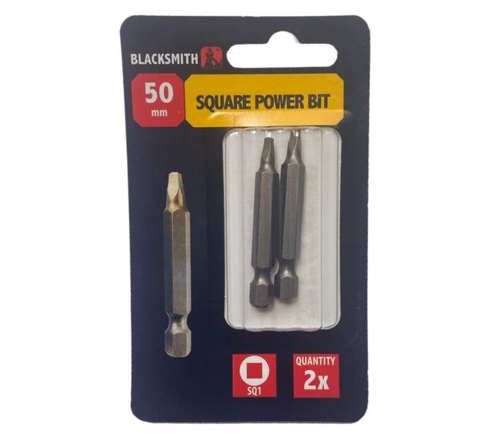 Blacksmith 2 Piece No.1 Square Recess Power Bit (50mm)
