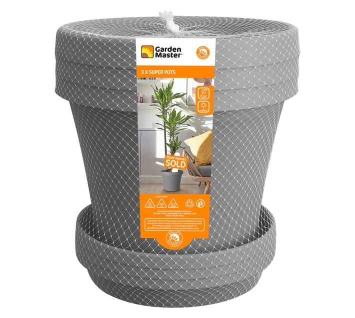 Garden Master 3 Piece Porcelain Super Pot Set (330 x 330 x 340mm)