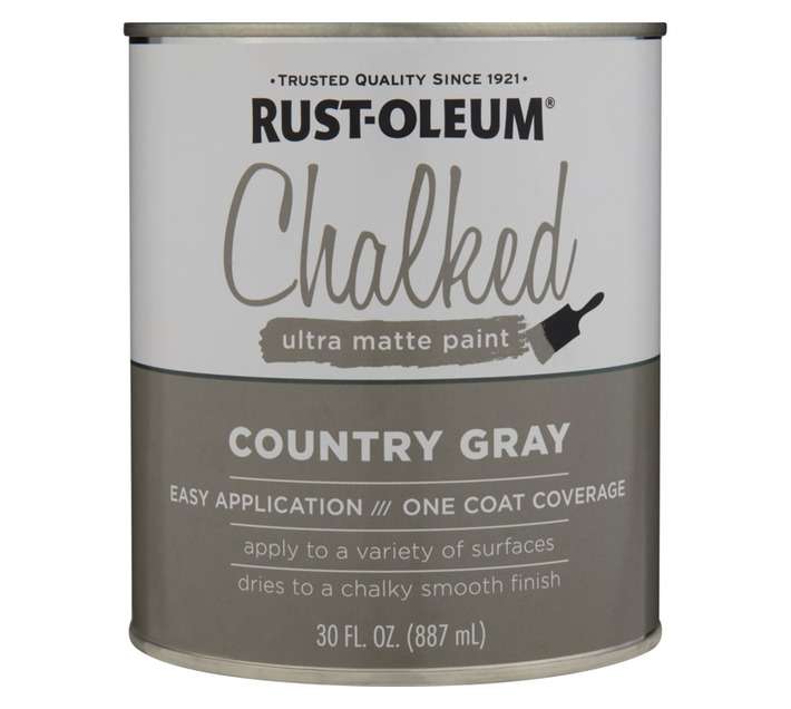 Rust-Oleum Chalked Ultra Matte Paint - Country Gray (887ml)