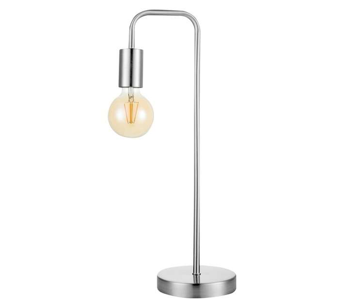 Bright Star Lighting Metal Table Lamp - Satin Chrome (60W)
