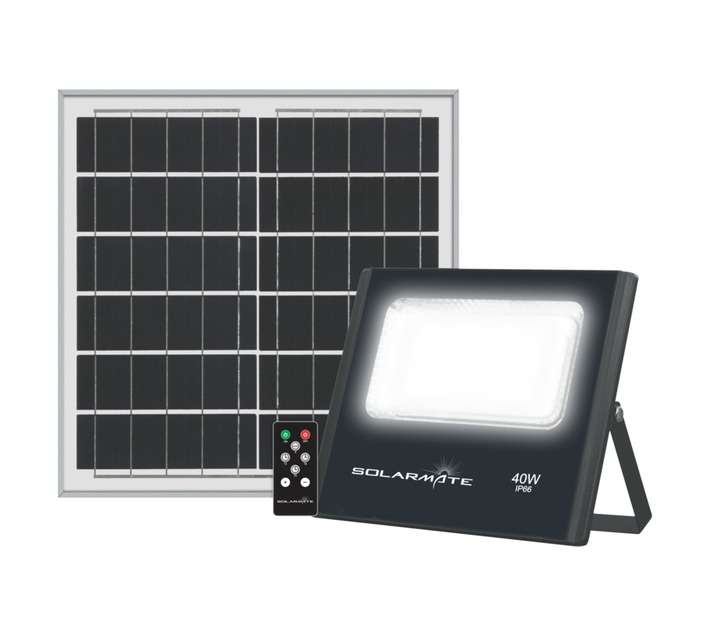 Solarmate Solar LED Floodlight - Black (40W)