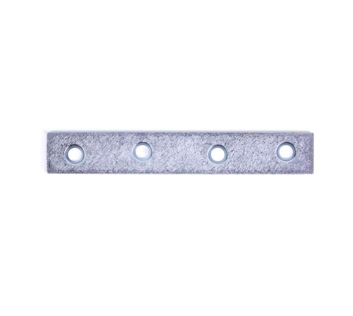 Vormann 00183100Z Galvanised Straight Connecting Bracket Plate (100 x 15mm)
