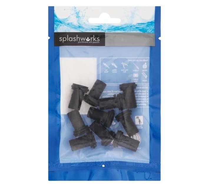 Splashworks 10 x MLP Pipe Inserts - Grey (15mm)