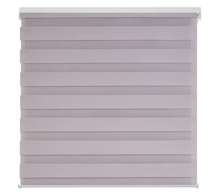 Upper Edge Zebra Blind - Grey (1000 x 1000mm)