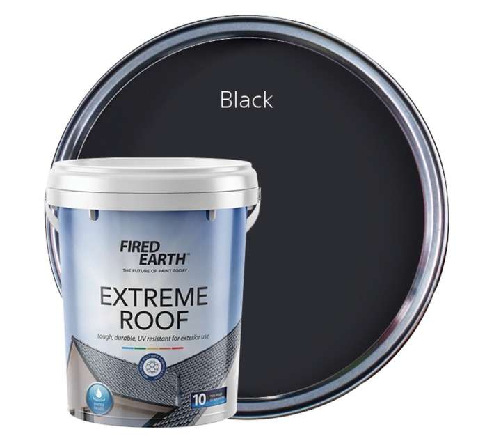 Fired Earth Extreme Roof Acrylic - Black (20L)