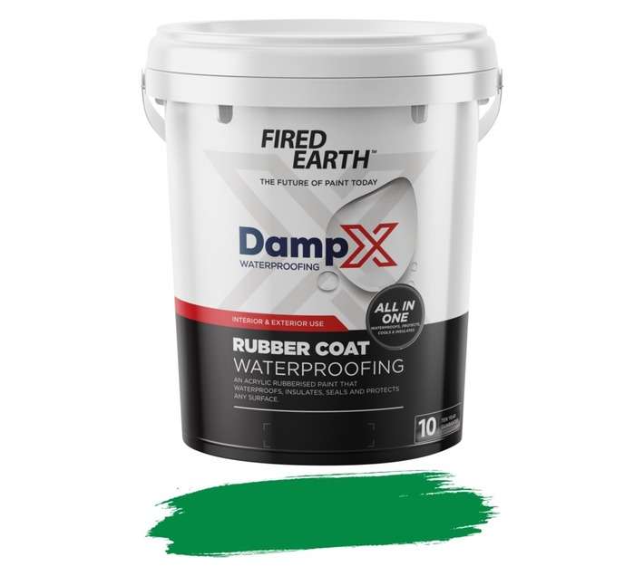 Fired Earth DampX Rubber Coat Waterproofing - Green (20L)