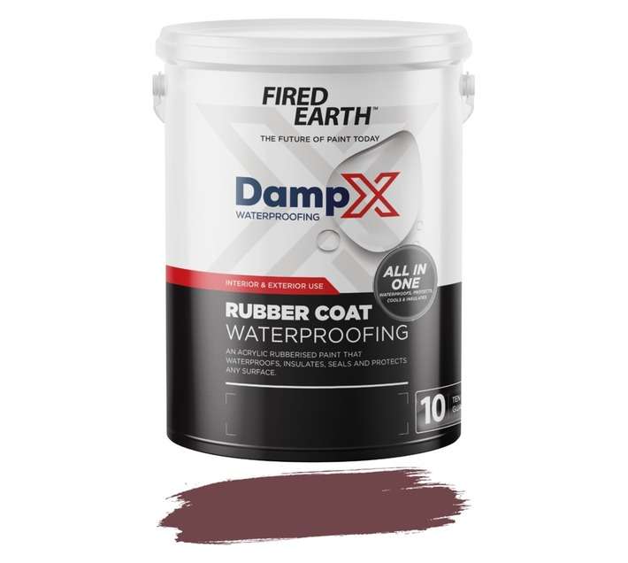 Fired Earth DampX Rubber Coat Waterproofing - Red (5L)
