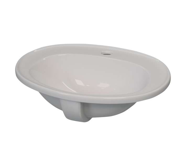 Lecico Sarah 1 Tap Hole Basin - White (530 x 400 x 200mm)