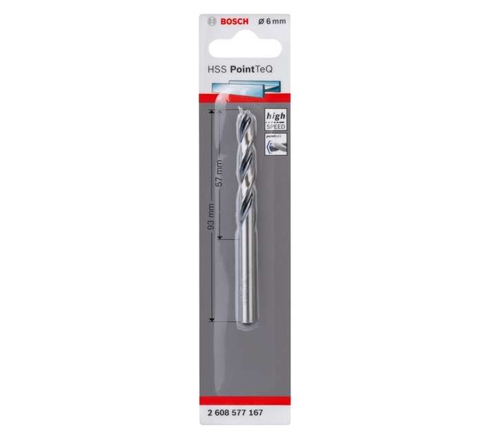 Bosch 2608577167 PoinTeQ Metal HSS Drill Bit (6.0mm)