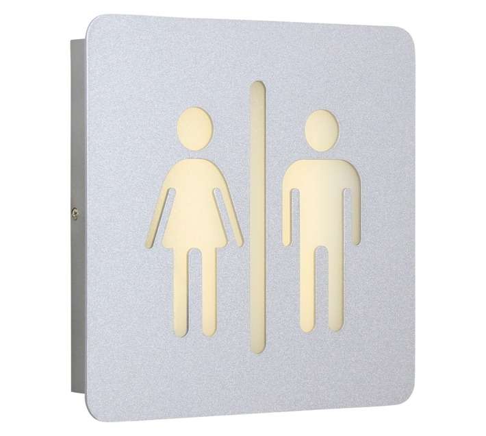 Eurolux PR352 LED Toilet Sign Wall Light - Grey