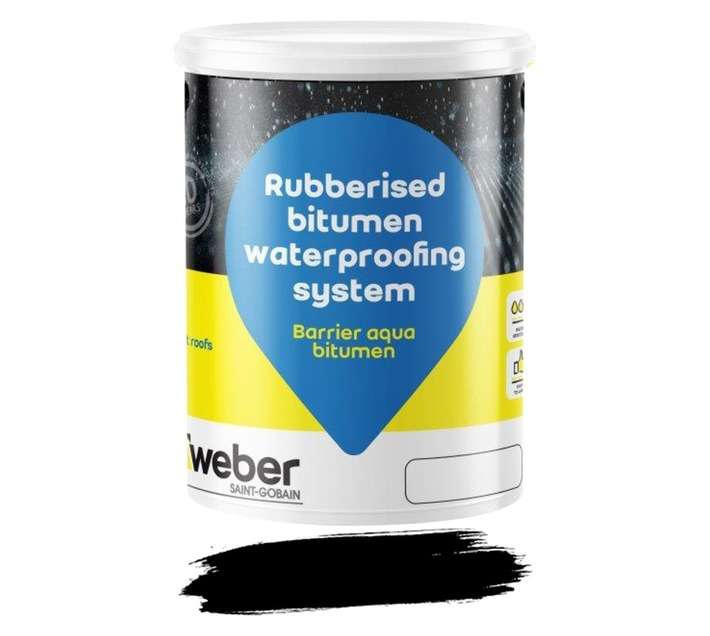 Weber Tylon Barrier Aqua Bitumen Waterproofing - Black (5L)