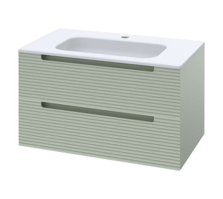 Luximo Design 2 Drawer Cara Vanity Cabinet - Sage Green (800mm)