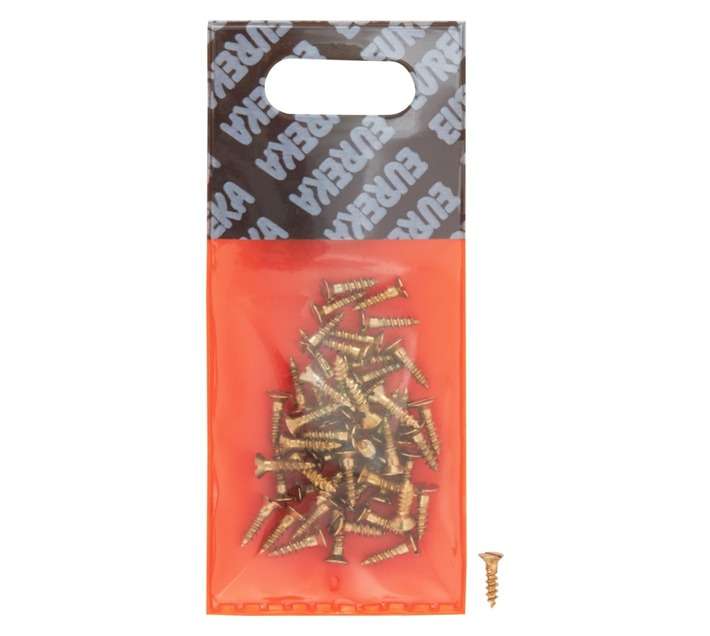 Eureka 1BM10U 3 x 12mm W/Screw Countersunk Brass Plated (50 Pack)