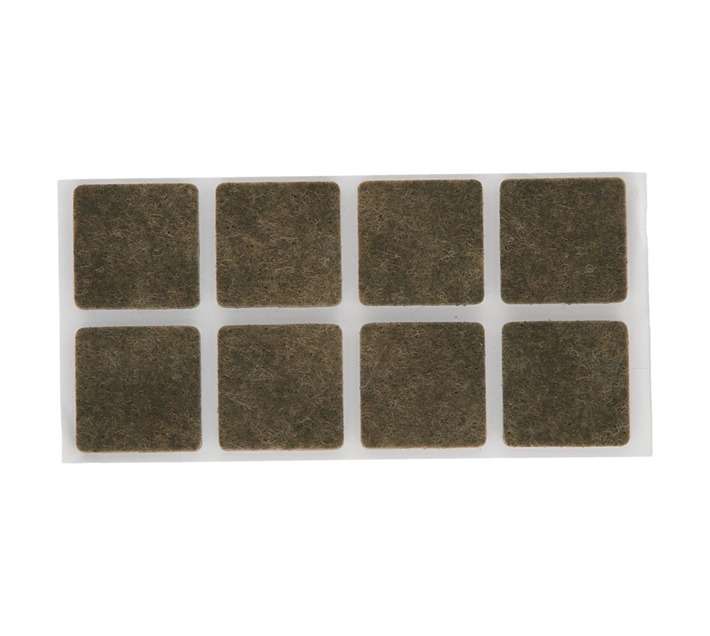 Safe Top Adhesive Felt Pads Square - Brown (25 x 25mm x 8 Pads)