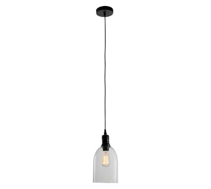 Eurolux P488 Farmhouse Pendant - Black/Clear
