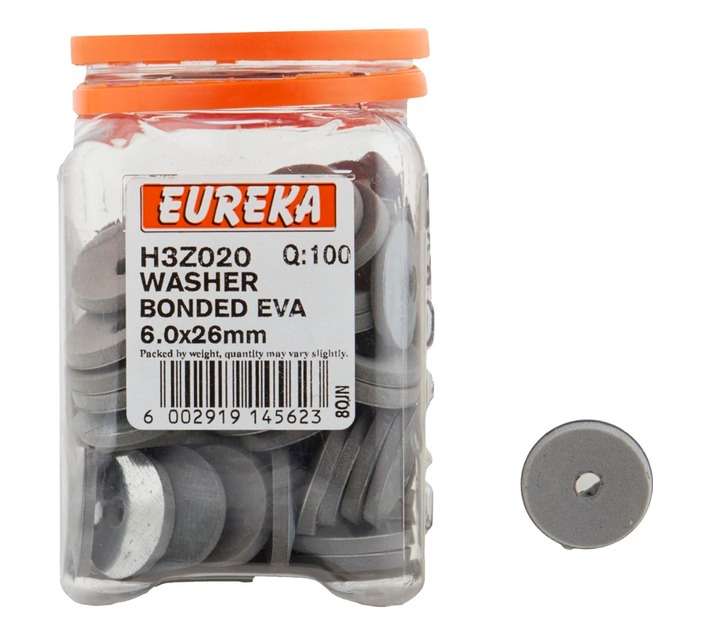 Eureka 100 x Bonded EVA Washers (6 x 26mm)