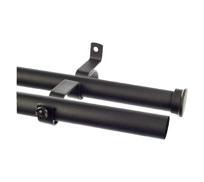 Finishing Touches Double Pole Set - Black (2500 x 28mm)