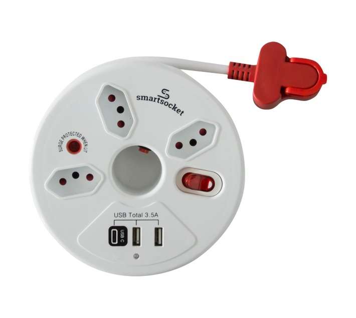 Smartsocket Compact 3.5A USB Stand Hub - White