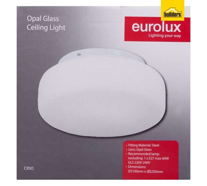 Eurolux Plain Design Ceiling Light - White (40W)