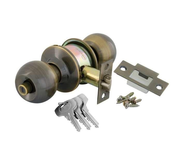 Yale Cylindrical Knobset Round Antique (Brass)