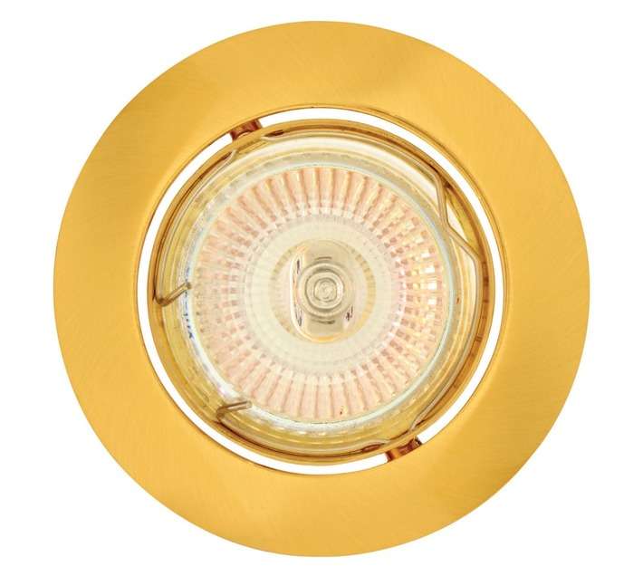 Eurolux D22SB Tilt Curved Rim Downlight - Satin Brass