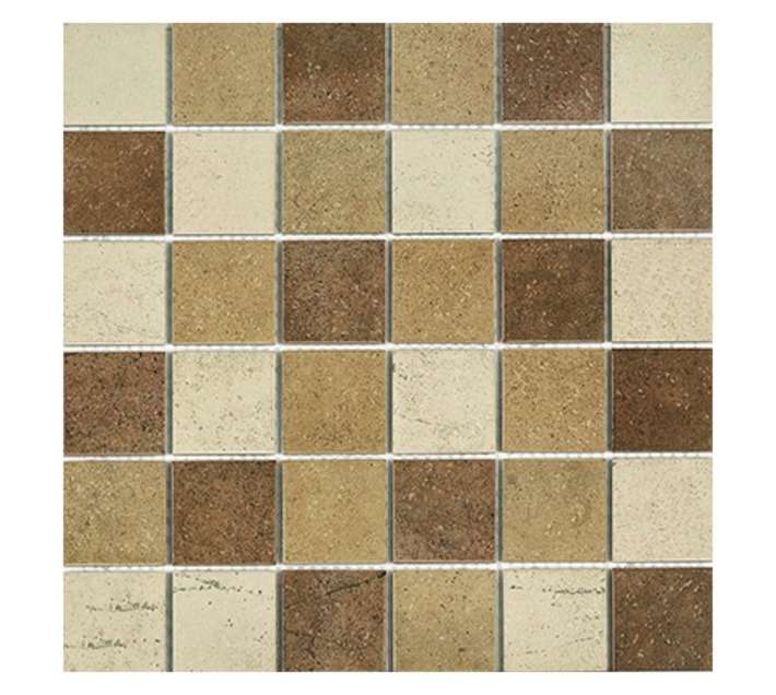 Ceramic Wholesalers Rustic Combo Porcelain Mosaic - Brown/Beige (300 x 300mm)