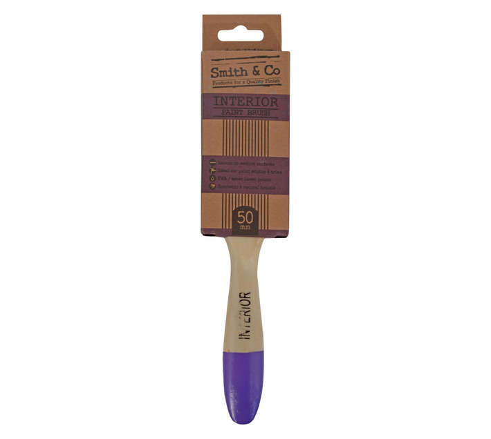 Smith and Co Interior Paint Brush - Purple (50mm)