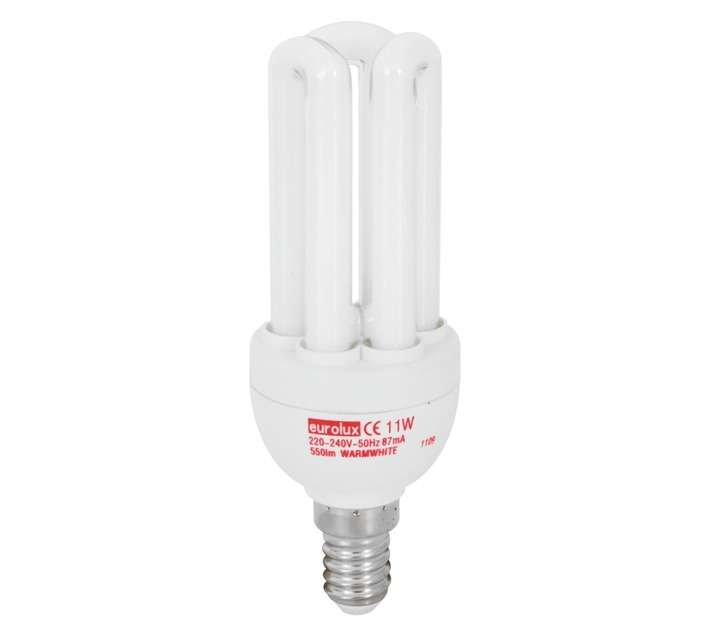 Eurolux E14 Compact Fluorescent Globe - Warm White (11w)