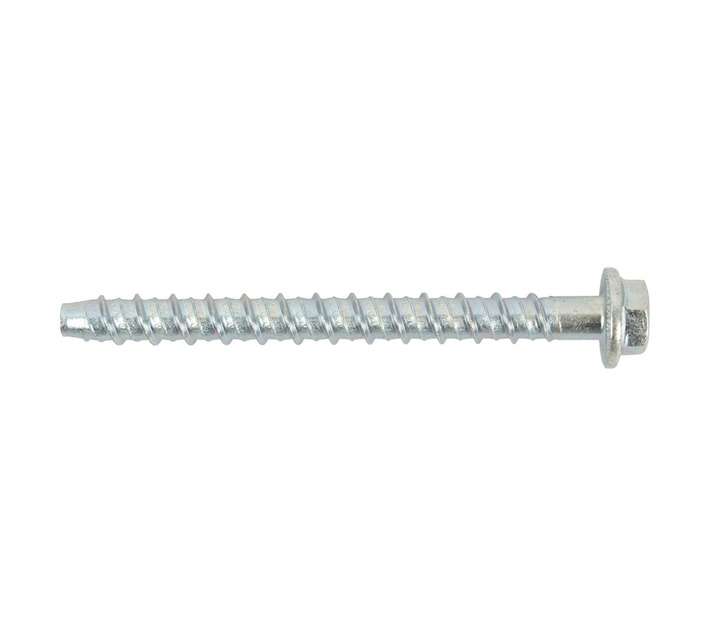 Rawlplug 6 x Hex Head Screw Bolts with Flange - Silver (7.5 x 75mm)