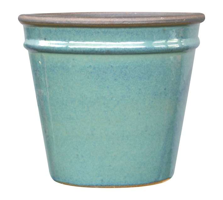 First Dutch Brands JC Cone Glazed Plant Pot - Turquoise (260mm)