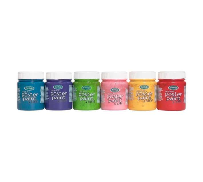 Heritage 6 Piece Assorted Kids Poster Paint (100ml)