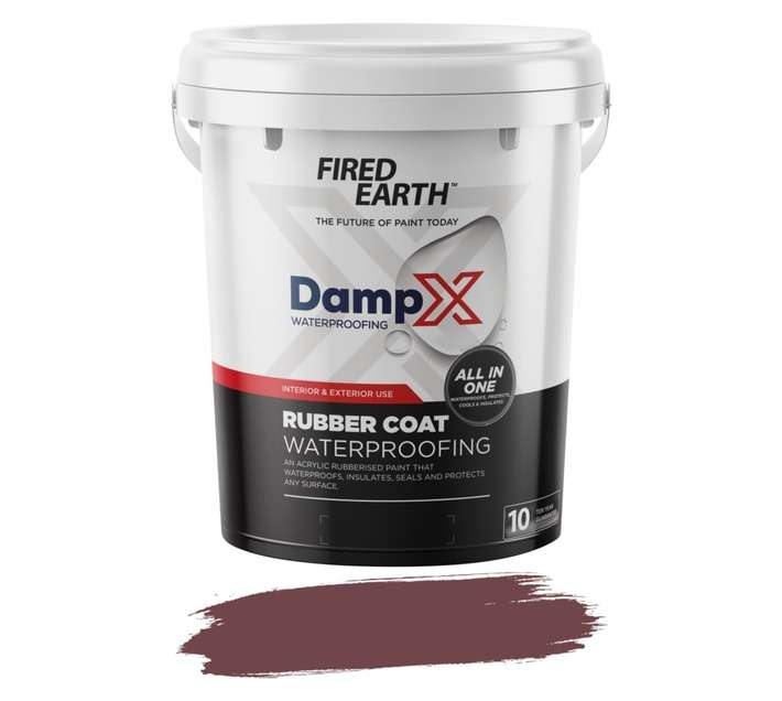 Fired Earth DampX Rubber Coat Waterproofing - Red (20L)