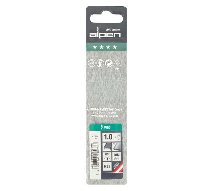 Alpen HSS Pro Split Point Jobber Drill Bit (34 x 1mm)