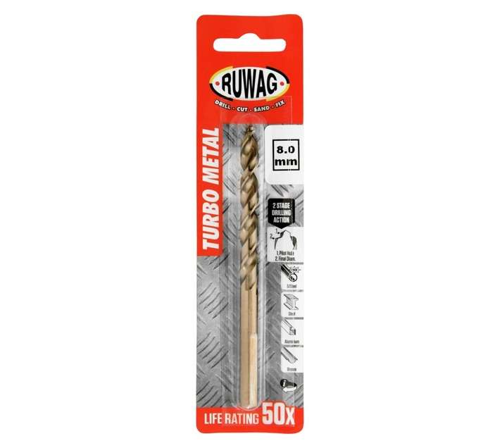 Ruwag 8mm Turbo Metal Drill Bit