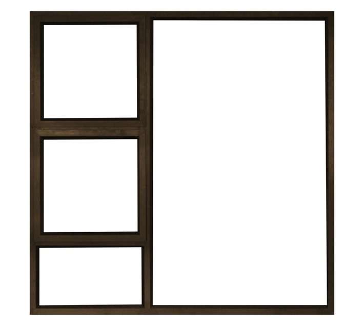 Prestige Top Hung 2v Aluminium Window - Bronze (1200 x 1500mm)