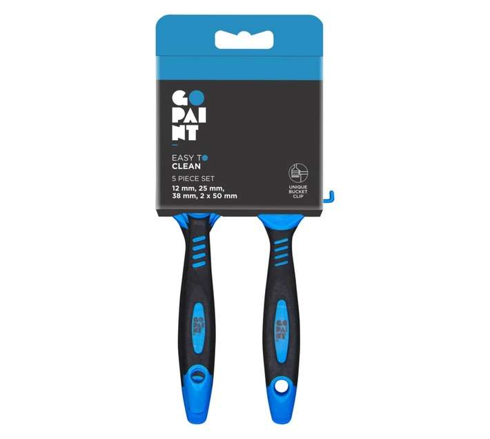 Go Paint 5 Piece Easy To Clean Paint Brush Set