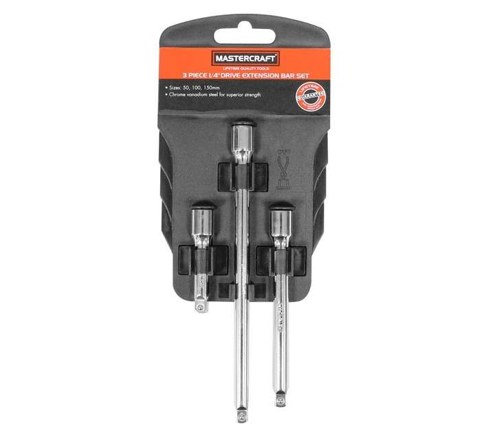 Mastercraft Extension Bar Set Â¼" Drive (3 piece)