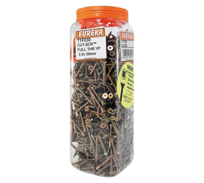 Eureka 3.5 x 30mm Cut/Screw Full Threaded Yp (Q1000)