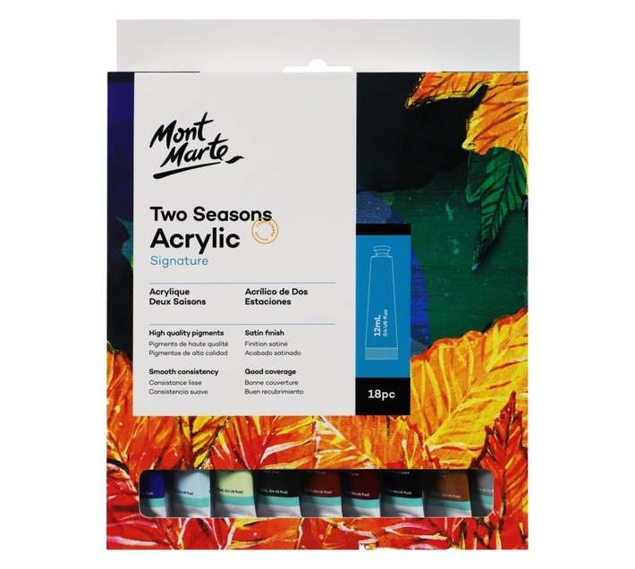 Mont Marte 18 Piece Two Seasons Acrylic Paint Set - Assorted (12ml)