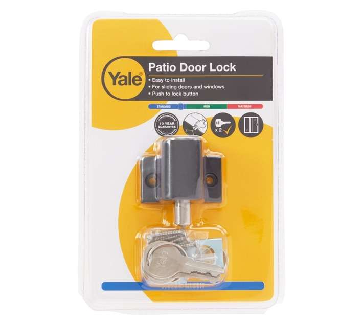 Yale Patio Door Lock (Brown)